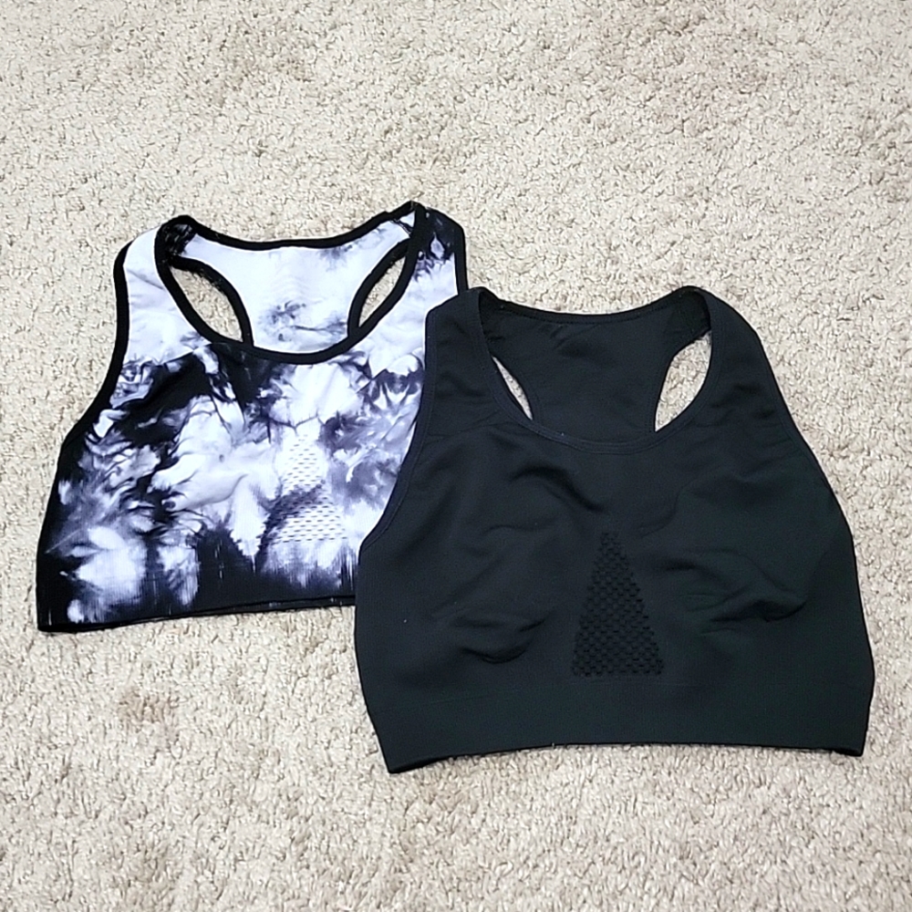 Five Below 2 Sports Bra Bundle Blk&White/Black Size S/M